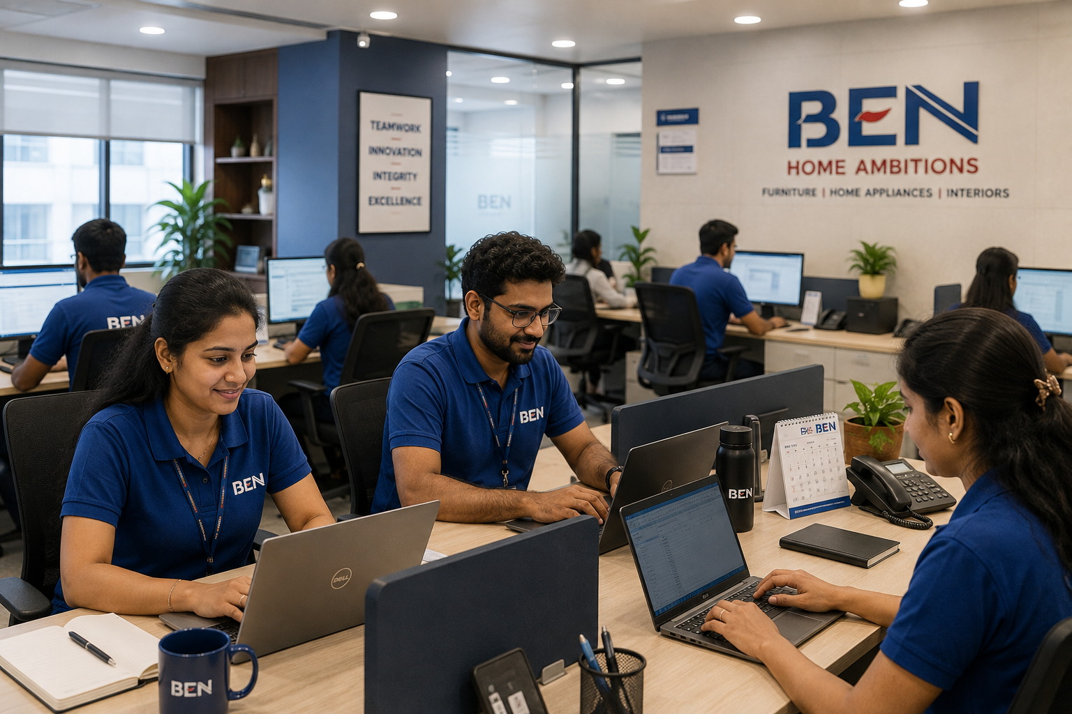 Indian colleagues gathering for a team discussion